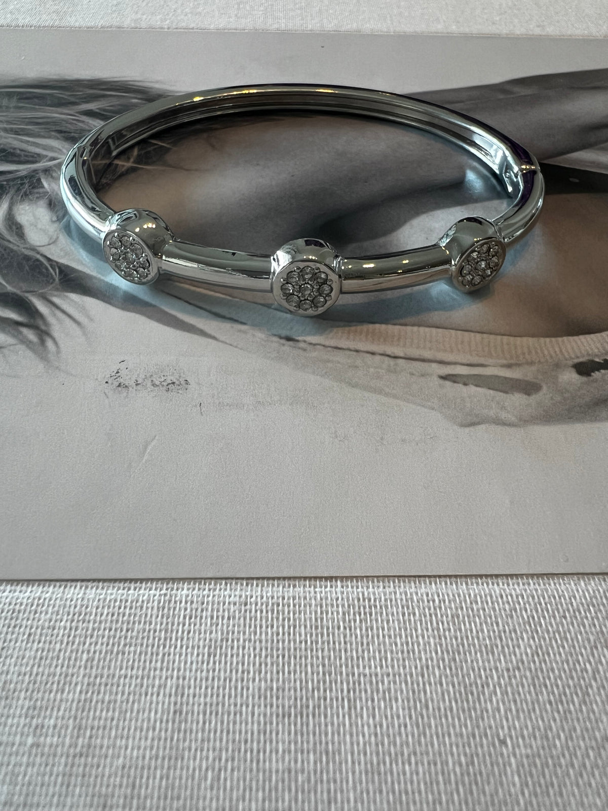 Shimmering punctuation station bangle