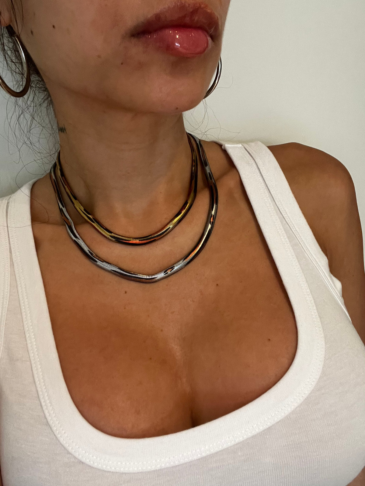 Snake bone necklace