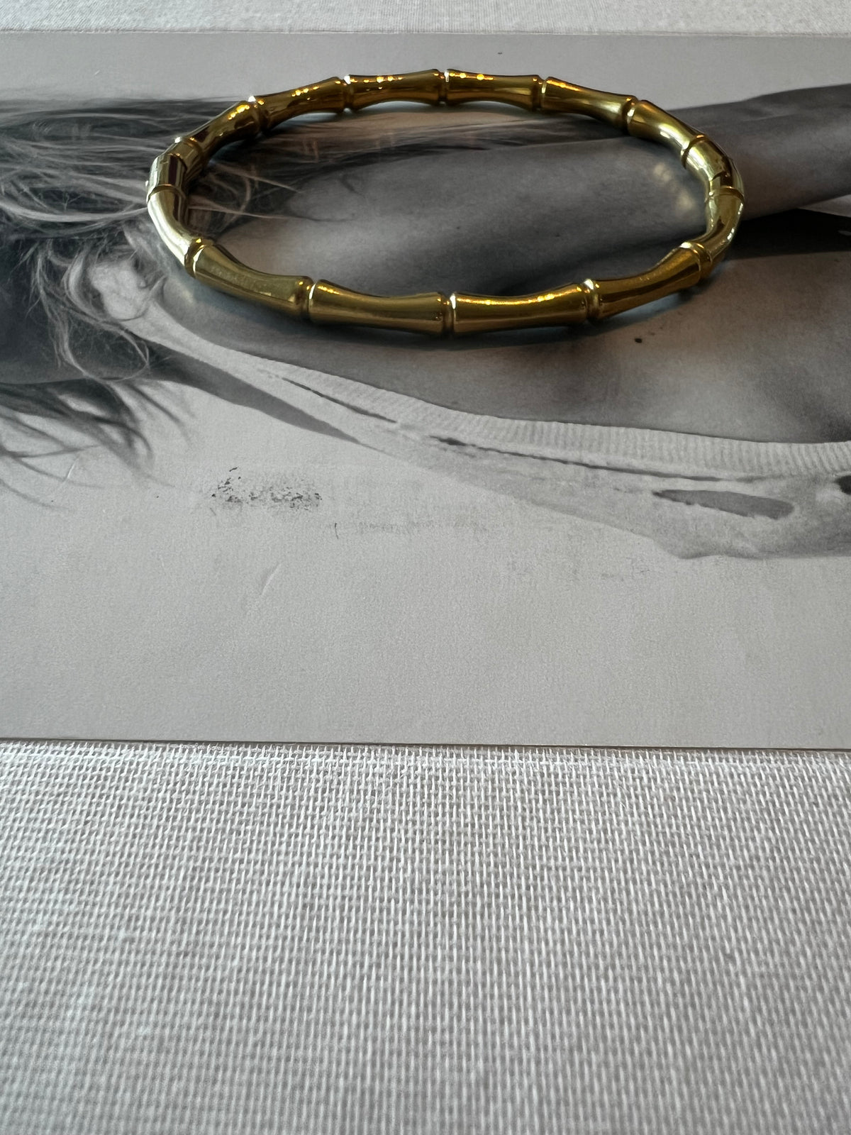 Sculptural bamboo bangle