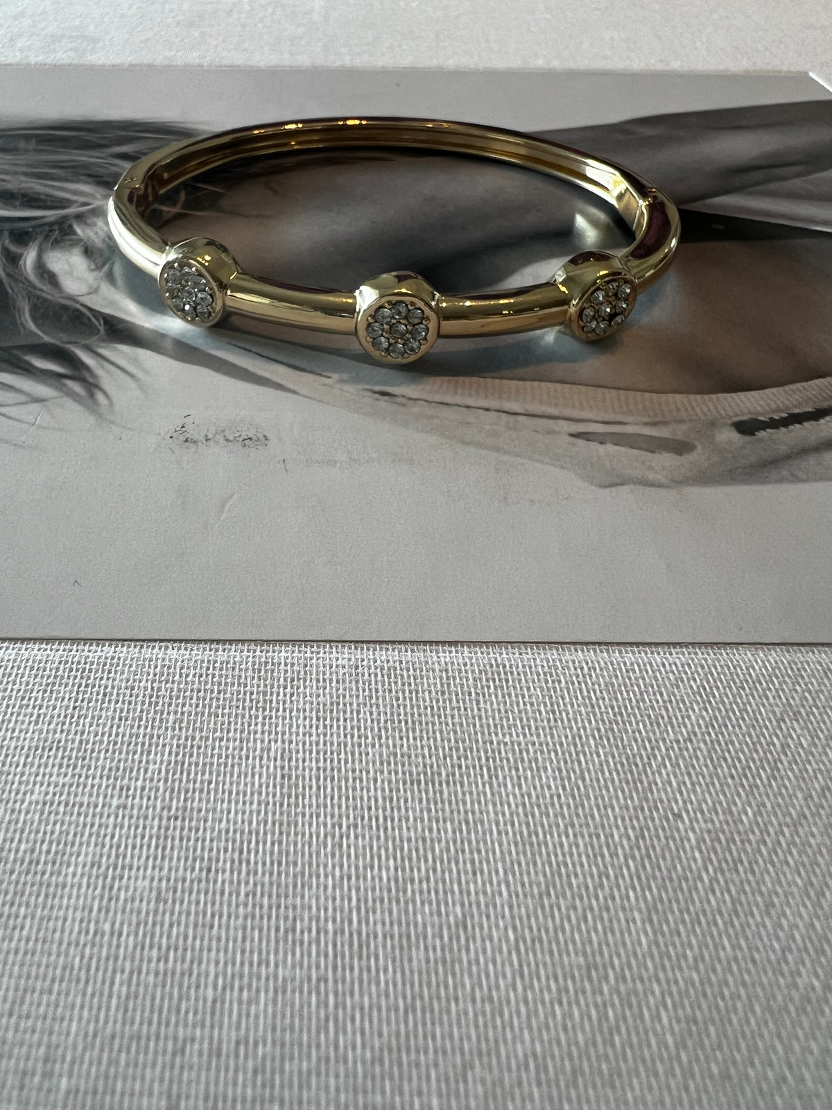 Shimmering punctuation station bangle